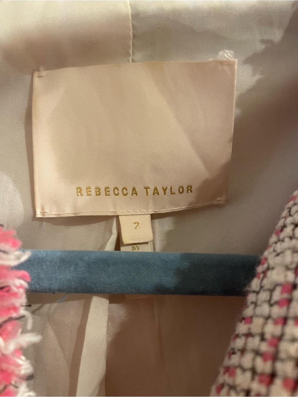 Rebecca Taylor Pink Tweed Open-Front Jacket - Picture 9 of 9